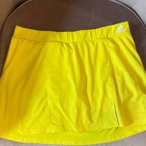 Yellow adidas tennis skirt